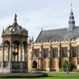 Article thumbnail: A fountain and the hall is pictured in Great Court at Trinity College, part of the University of Cambridge, in Cambridge, east England on October 14, 2020. - Going to Cambridge had always been a dream for Matthew Omoefe Offeh, one of a growing number of black students who are slowly remaking the elite university's racial mix, helped in part by rapper Stormzy. Offeh has benefited from Target Oxbridge, which looks to open up Oxford and Cambridge to more working-class and minority students. (Photo by JUSTIN TALLIS / AFP) / To go with AFP story by 'Pauline FROISSART' (Photo by JUSTIN TALLIS/AFP via Getty Images)