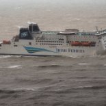 Article thumbnail: DOVER, ENGLAND - NOVEMBER 2: A cross channel ferry sails in strong winds on November 2, 2023 in Dover, England. Storm Ciaran swept across the southwest and south of England overnight posing a formidable threat in certain areas such as Jersey, where winds exceeded 100 mph overnight. This, along with the already-soaked ground from Storm Babet, increases the risk of flooding in already vulnerable areas. (Photo by Carl Court/Getty Images)