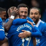 Article thumbnail: LIVERPOOL, ENGLAND - NOVEMBER 4: Dwight McNeil of Everton celebrates with goalscorer Vitalii Mykolenko during the Premier League match between Everton FC and Brighton & Hove Albion at Goodison Park on November 4, 2023 in Liverpool, England. (Photo by Visionhaus/Getty Images)